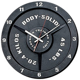 Body-Solid Weight Plate Art Wall Clock Battery Operated - 15" Silent Non-Ticking Vintage Wall Clock Decor for Home, Office, Living Room, Gym & Kitchen Decoration image 0